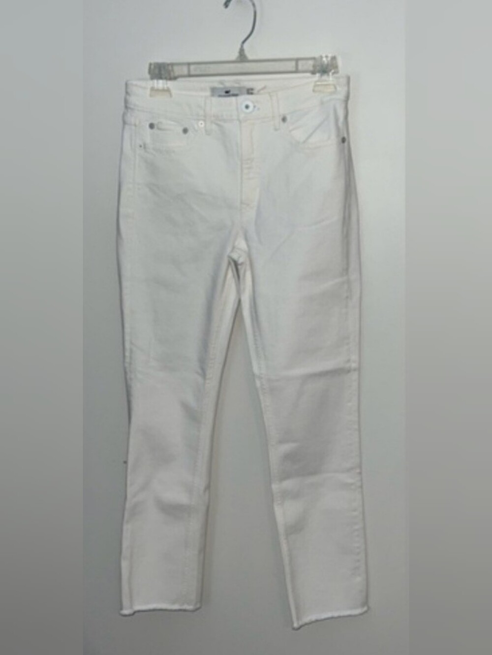 VINEYARD VINES white JEANS brand new FRINGE ANKLE skinny HIGH RISE jamie SIZE 29